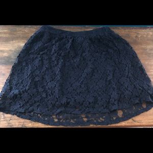 Navy Blue Lace Skirt